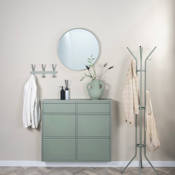 Сиво-зелена метална стойка за връхни дрехи ø 40x170 cm Jessy – Spinder Design-image-1