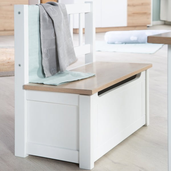 Бяла детска пейка Woody – Roba-image-3