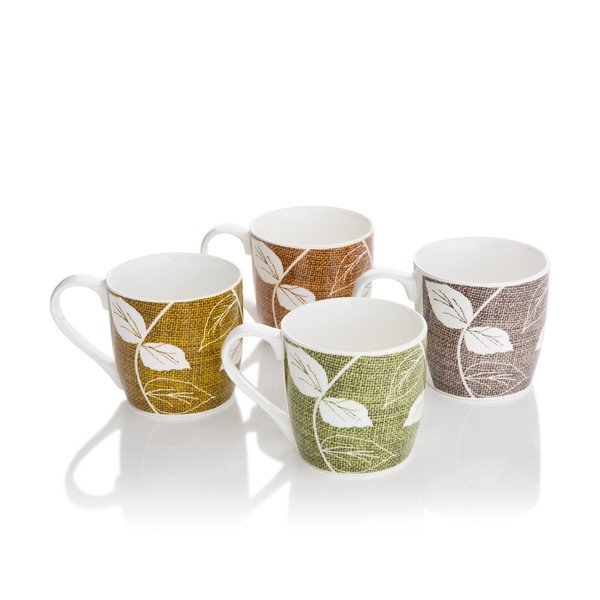 Sada 4 porcelánových hrnků Bramble