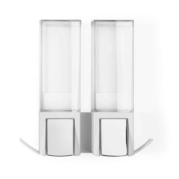 Бяла стена, монтирана самостоятелно, с двоен дозатор за сапун Clevek Double Dispenser Clever - Compactor-image-2