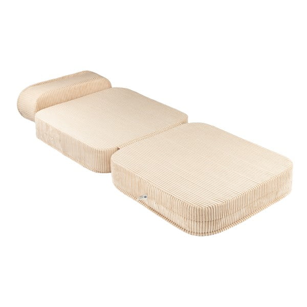 Светлокафяв детски стол от рипсено кадифе Flip – Wigiwama-image-2