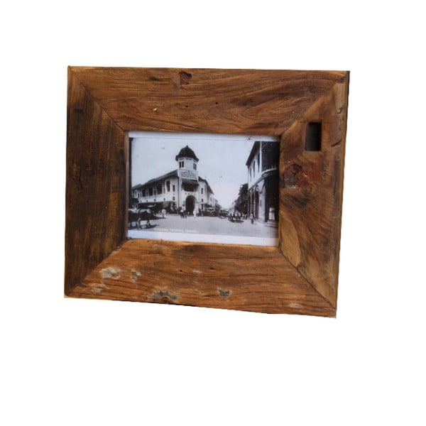 Rámeček  na fotografie z teakového dřeva HSM Collection Antique,  27 x 22 cm