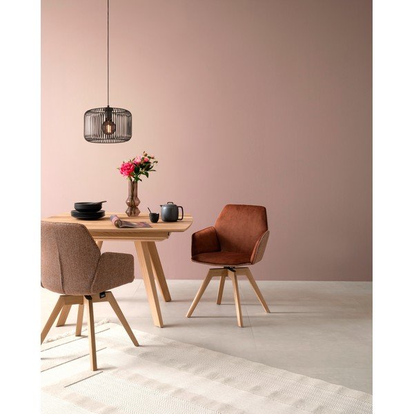 Черно висящо осветително тяло с метален абажур ø 30 cm Cage – Fischer & Honsel-image-1