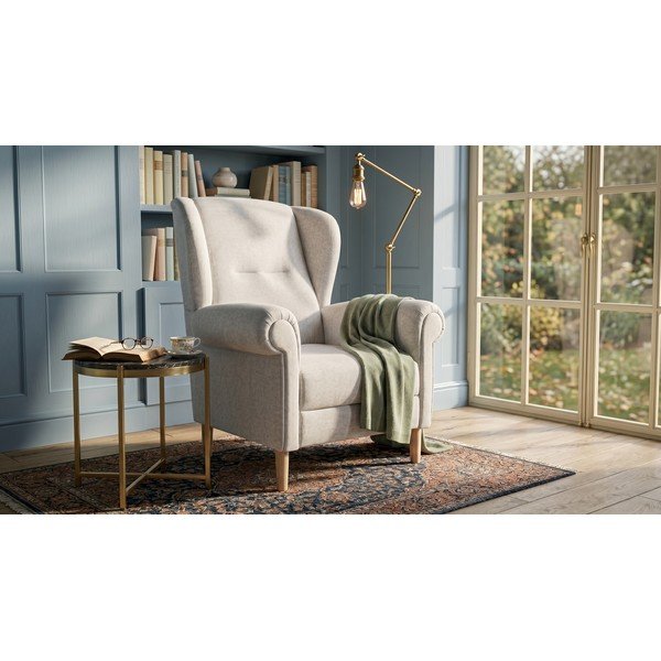 Бежово кресло крило Swan – Ropez-image-1