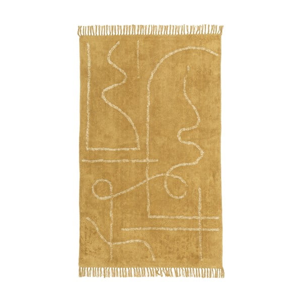 Оранжев ръчно тъкан памучен килим , 120 x 180 cm Lines - Westwing Collection