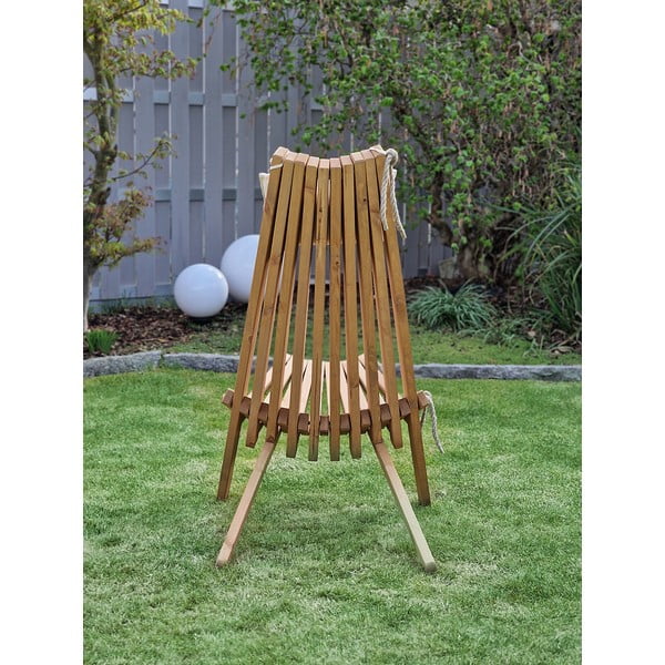 Дървен градински стол в естествен цвят Falun - Garden Pleasure-image-4