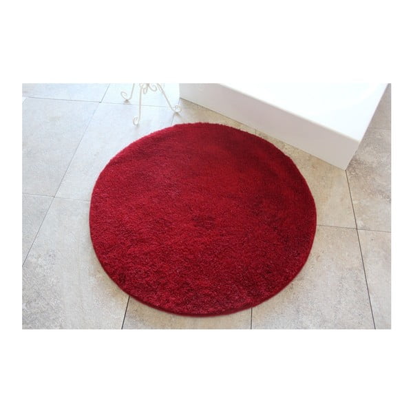Червена постелка за баня Mismo Oro, ⌀ 90 cm - Unknown