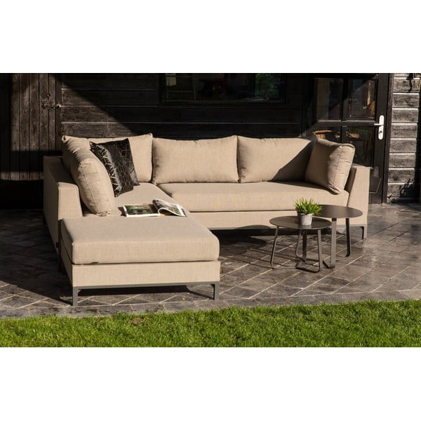 Бежов градински диван , ляв ъгъл Sicilie - Exotan-image-1