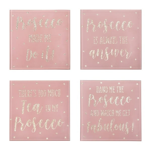 Комплект от 4 розови подложки Prosseco - Sass & Belle