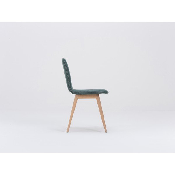 Зелен трапезен стол с основа от дъбово дърво Ena - Gazzda-image-3