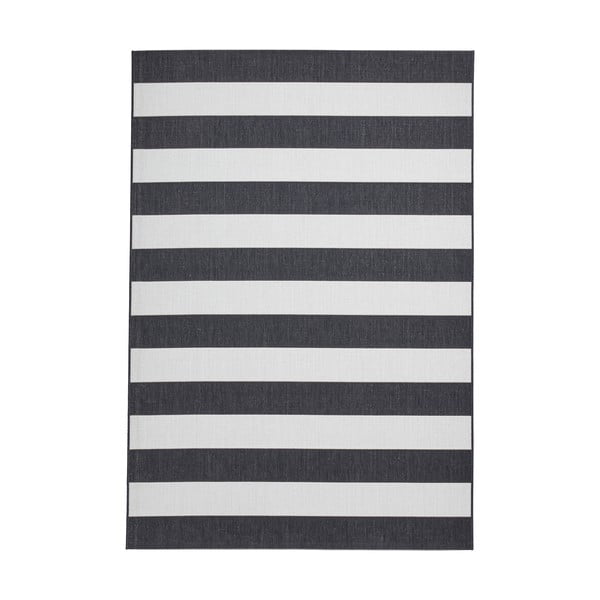 Бяло-черен външен килим 170x120 cm Santa Monica - Think Rugs