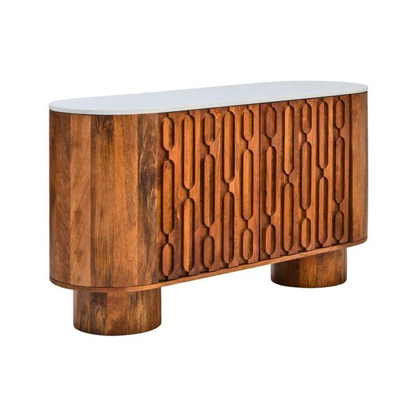 Скрин от масивно манго в естествен цвят 140x75x45 cm Torcino – Premier Housewares