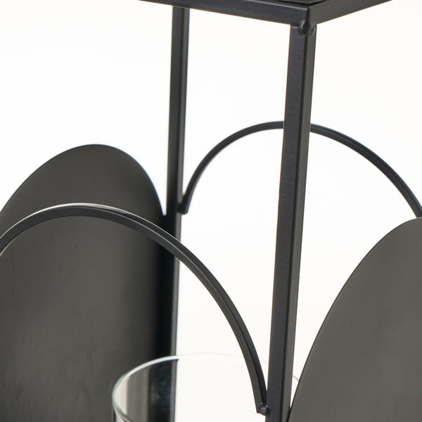 Черен метален фенер , височина 35 cm - Casa Selección-image-1