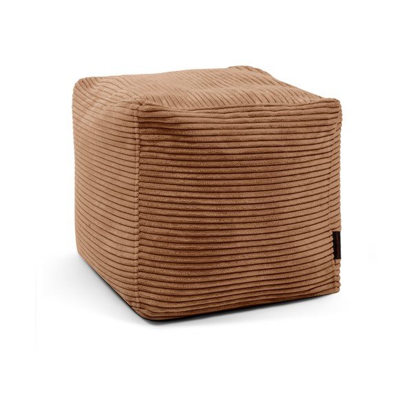 Кафяв пуф от рипсено кадифе Up! MooG – SLOWDOWN