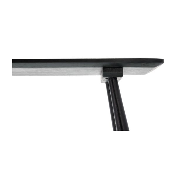 Конзолна маса от черен дъб 90x28 cm Bast - Villa Collection-image-4