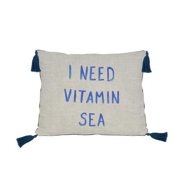 Бежова възглавница с ленена смес Captain, 50 x 35 cm - Little Nice Things-image-2