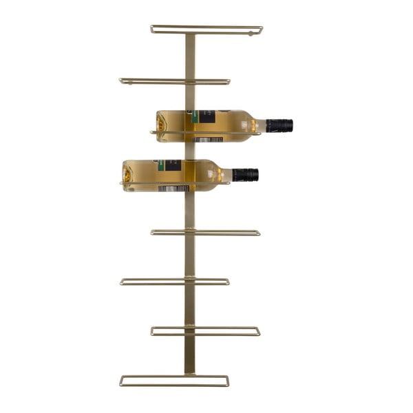 Метална стойка за вино, монтирана на стената, в златист цвят брой бутилки 8 Float - PT LIVING-image-2