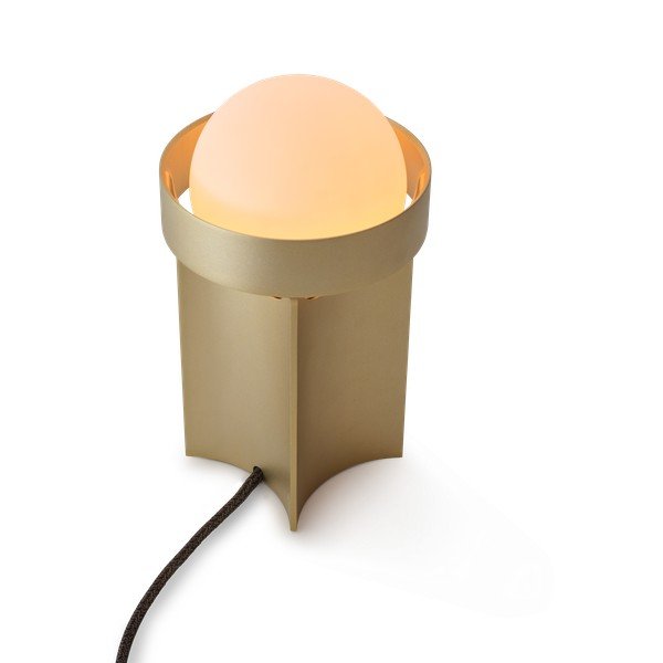 Затъмняваща се настолна лампа в златист цвят със стъклен абажур (височина 22 cm) Loop – tala-image-2
