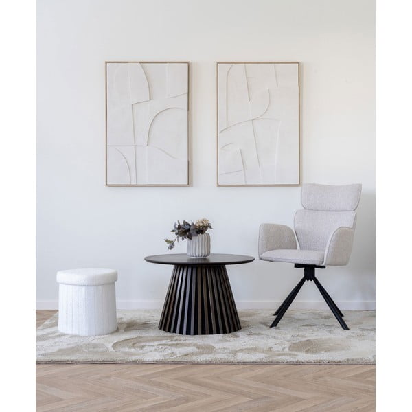 Бежови тапицирани трапезни столове в комплект с подлакътници 2 бр. Cordoba – House Nordic-image-1