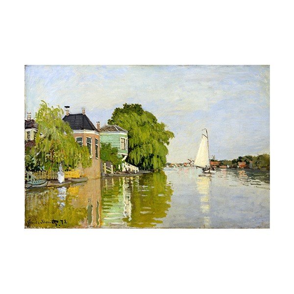Obraz Claude Monet - Houses on the Achterzaan, 45x30 cm