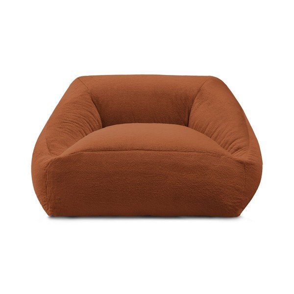 Оранжев пуф от изкуствен косъм Lilibet – Bobochic Paris-image-3