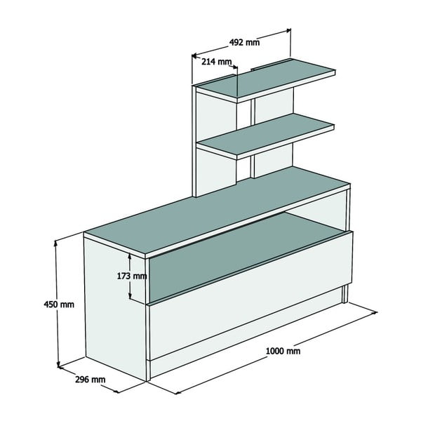 Бяла етажерка за обувки Muzzo Airy - Puqa Design-image-2