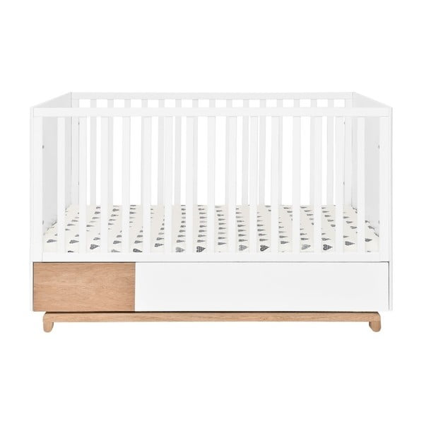Бяло разгъваемо детско легло с чекмедже, 70 x 140 cm Nomi - BELLAMY
