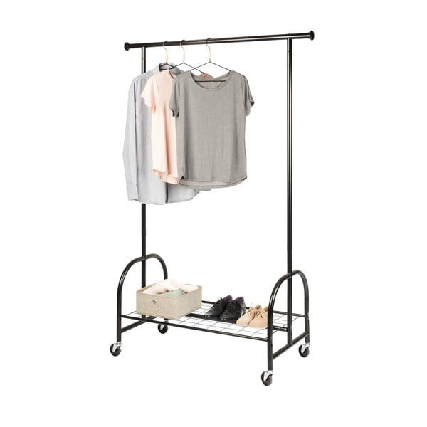 Черен метален стелаж за дрехи Profi - Wenko-image-2