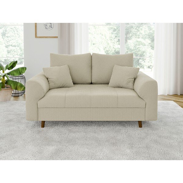 Бежов диван от рипсено кадифе 150 cm Ariella – Ropez-image-1