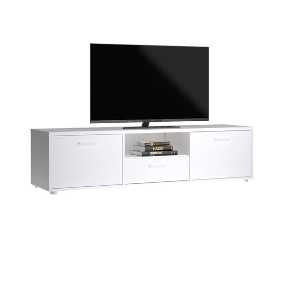 Бяла маса за телевизор 147x38 cm Media - Tvilum-image-4