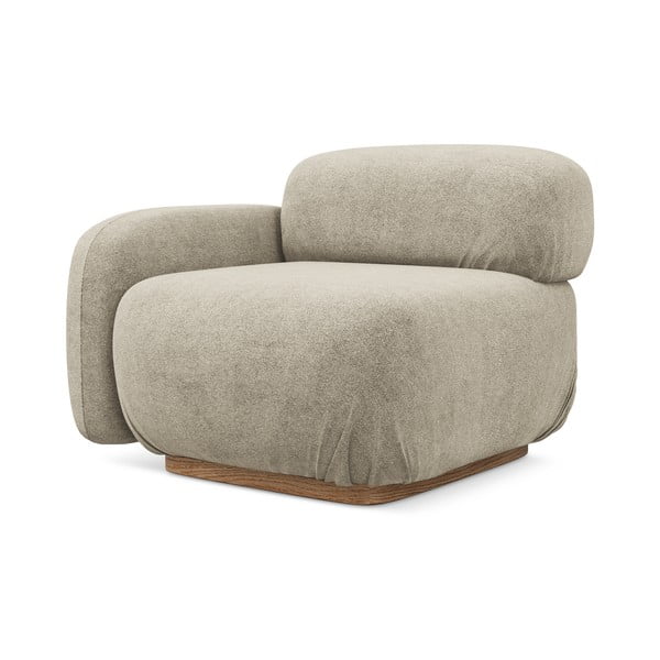 Бежов модул за диван от букле (ляв ъгъл) Ailani – Makamii-image-2