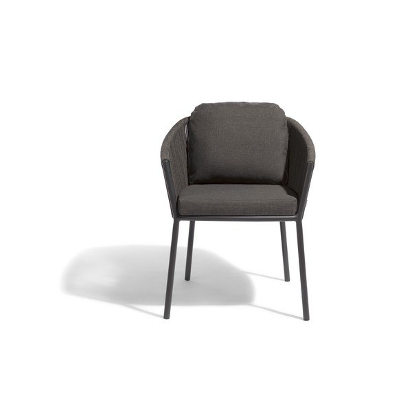 Черен метален градински стол Omer - Diphano-image-2