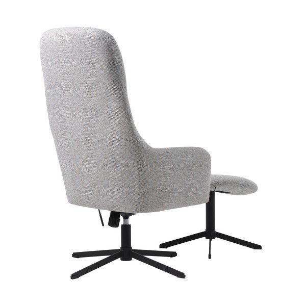 Светлосиво въртящо се релаксиращо кресло Manning – Unique Furniture-image-3