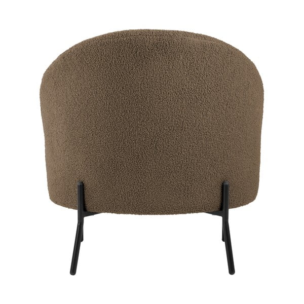 Кресло от плат букле в сиво и кафяво Noble – Leitmotiv-image-4