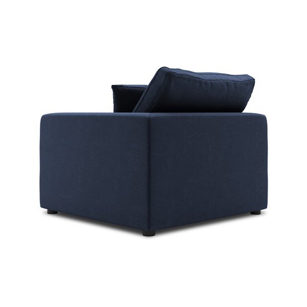 Тъмносиня ъглова част на модулен диван от велур Galaxy, десен ъгъл - Windsor & Co Sofas-image-3