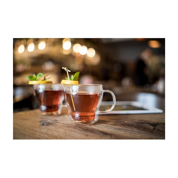 Стъклени чаши в комплект 2 бр. за капучино/с двойни дъна 370 ml Bolla – Vialli Design-image-4