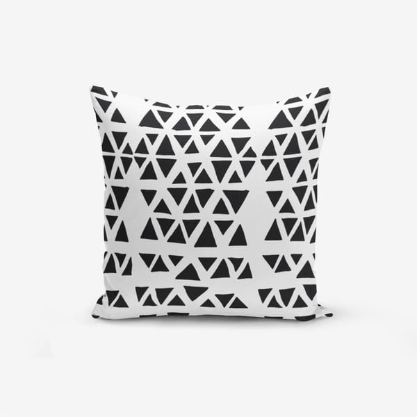 Калъфка за възглавница от памучна смес Black Triangle Modern, 45 x 45 cm - Minimalist Cushion Covers