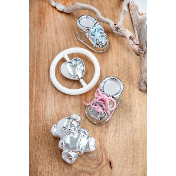 Метална кутийка за млечни зъбки в сребристо  6x4x4 cm Shoe  – Zilverstad-image-2