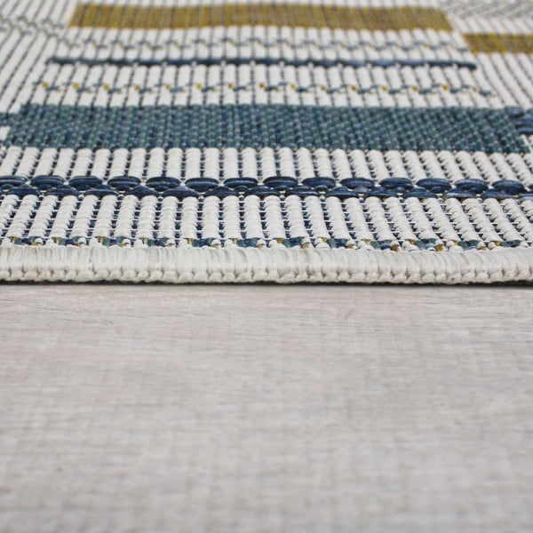 Жълто-син килим за открито и закрито 160x230 cm Rosco Geo – Flair Rugs-image-4