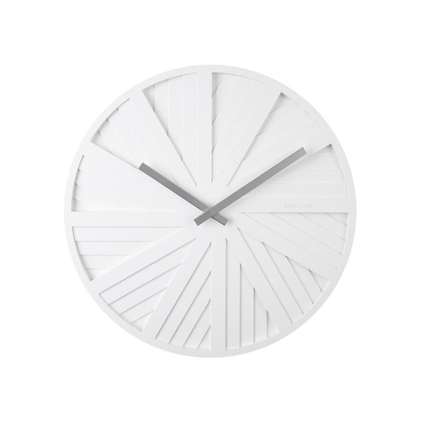 Бял стенен часовник , ø 40 cm Slides - Karlsson