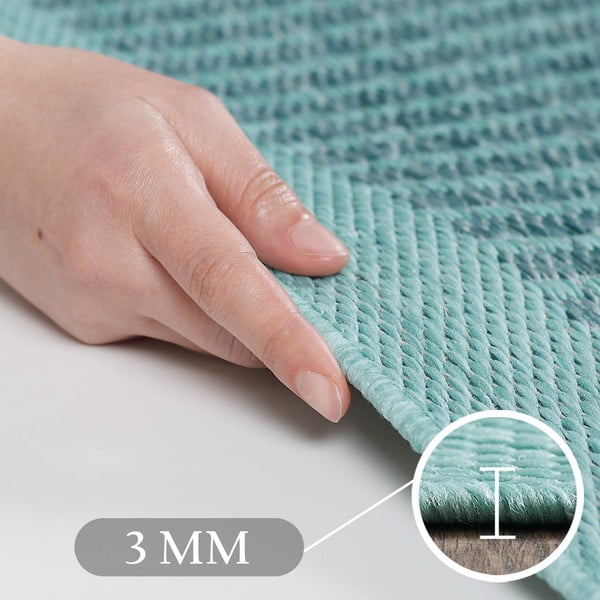 Син кръгъл килим за открито и закрито ø 120 cm Giza 1410 – Ayyildiz Carpets-image-3