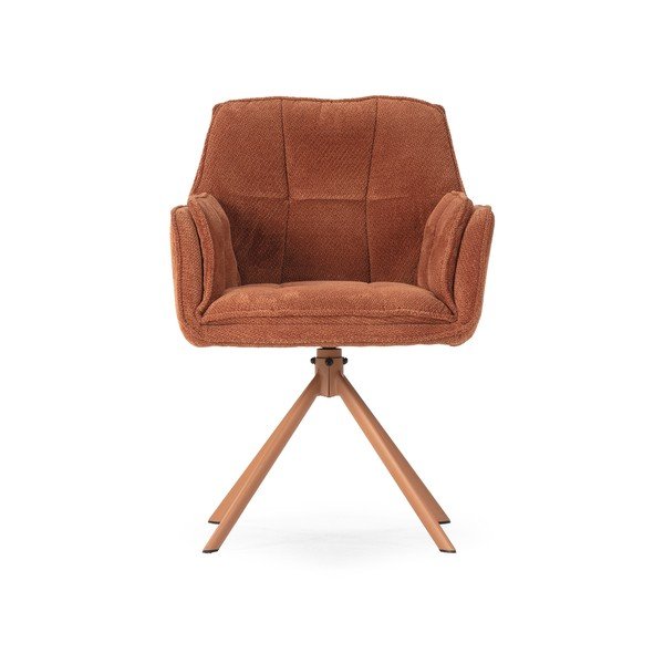 Теракотени тапицирани трапезни столове в комплект 2 бр. Keiko – Marckeric-image-2