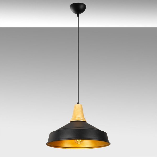 Černé kovové závěsné svítidlo Opviq lights Efse-image-1
