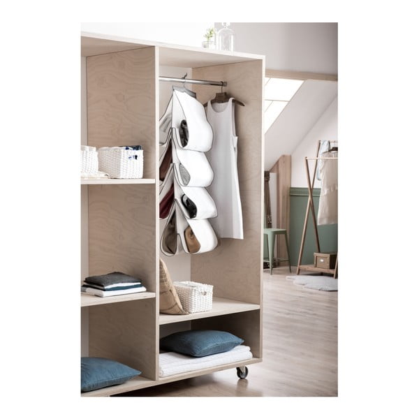 Závěsný bílý organizér na kabelky a tašky Compactor Handbags Organizer-image-1