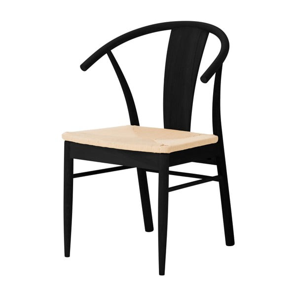 Трапезен стол от черен дъб Janik - Interstil