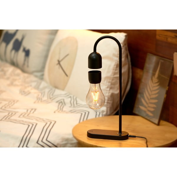 Черна настолна лампа (височина 36,5 cm) Evaro - Gingko-image-1