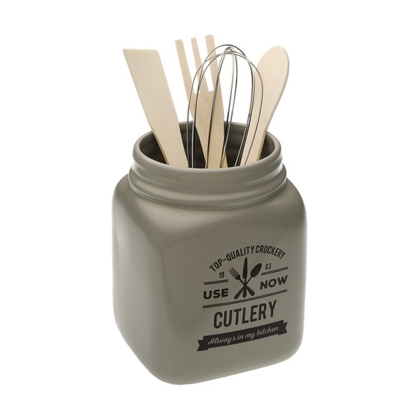 Set 4 kuchyňských nástrojů v dóze Versa Grey Cutlery
