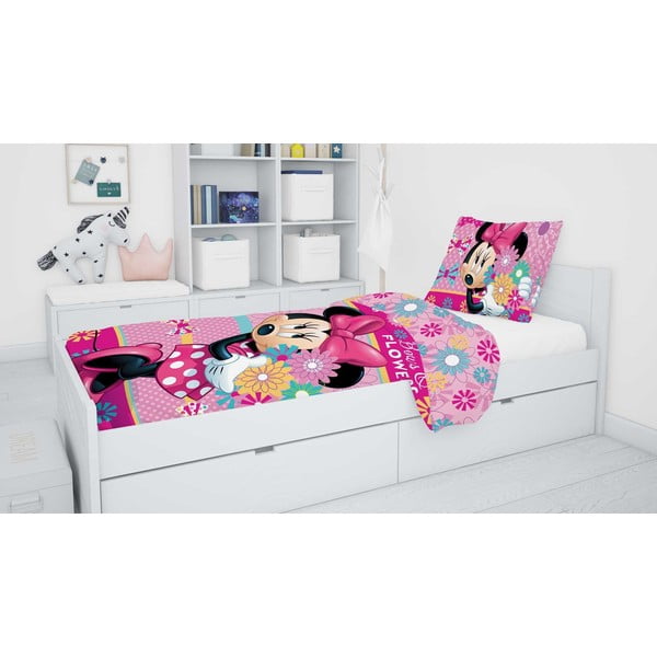 Единично  памучно детско спално бельо 140x200 cm Minnie – Jerry Fabrics-image-1