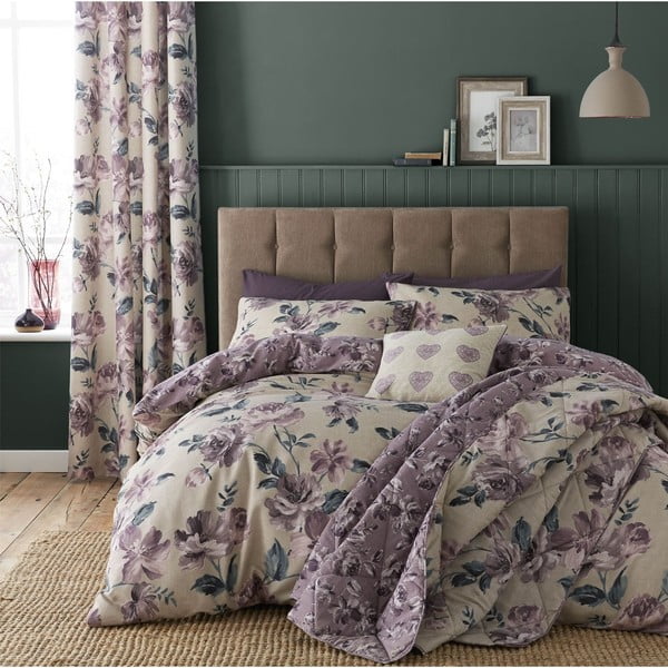 Ватирана покривка за легло , 220 x 230 cm Painted Floral - Catherine Lansfield