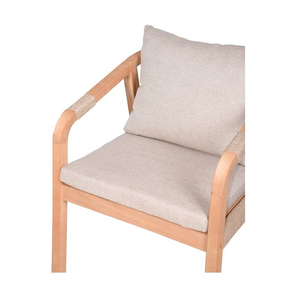 Градински столове в комплект от 2 бр. от масивно дърво в естествен цвят Bogota – Garden Pleasure-image-2